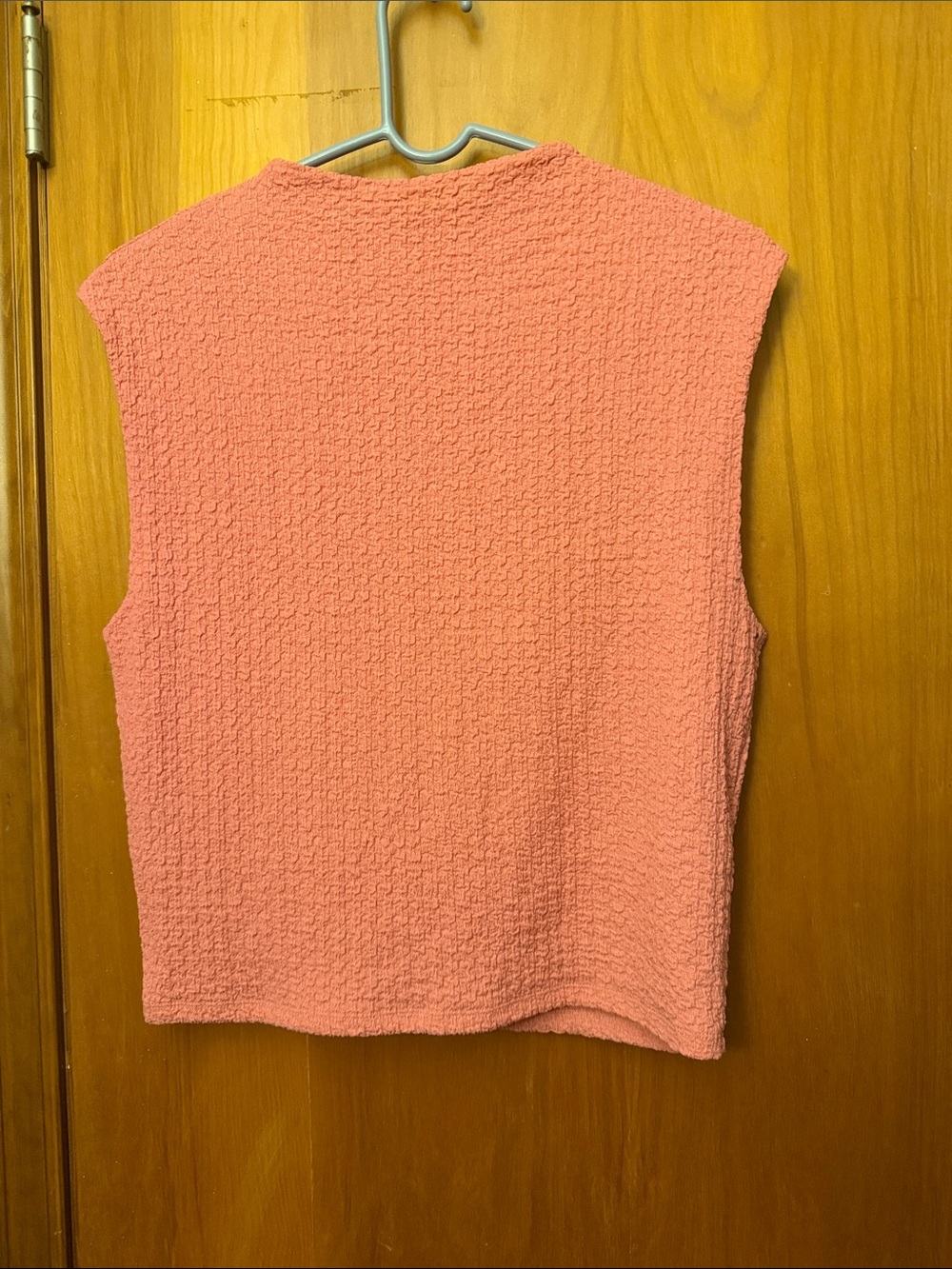 Abercrombie & Fitch Coral Textured Sleeveless Tank